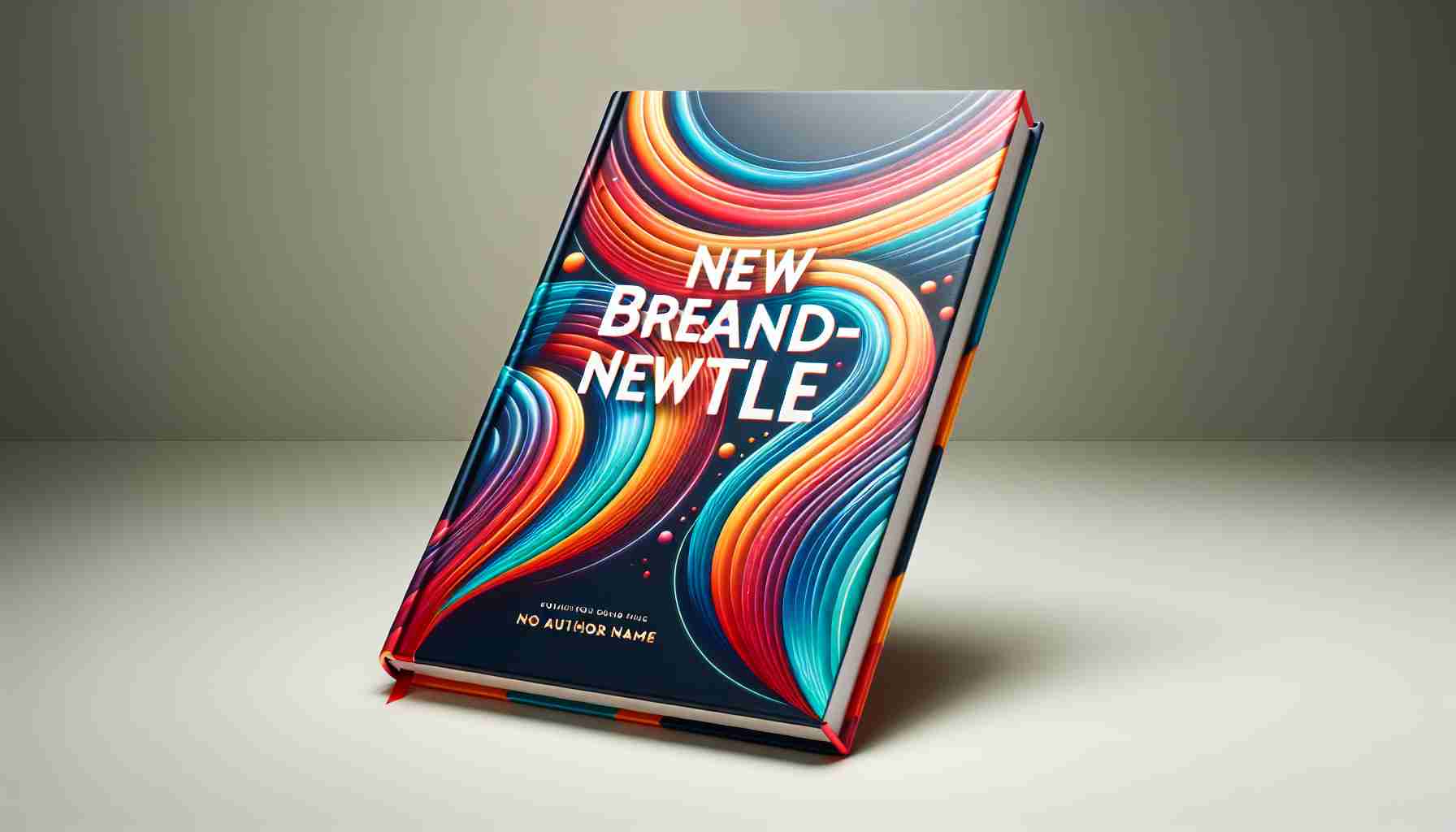 A realistic, high-definition image showing the cover of a freshly released book titled 'New Brand-New Title'. The book cover exhibits vibrant colors with a modern design, no author name visible. It looks enticing and promises an exciting read.